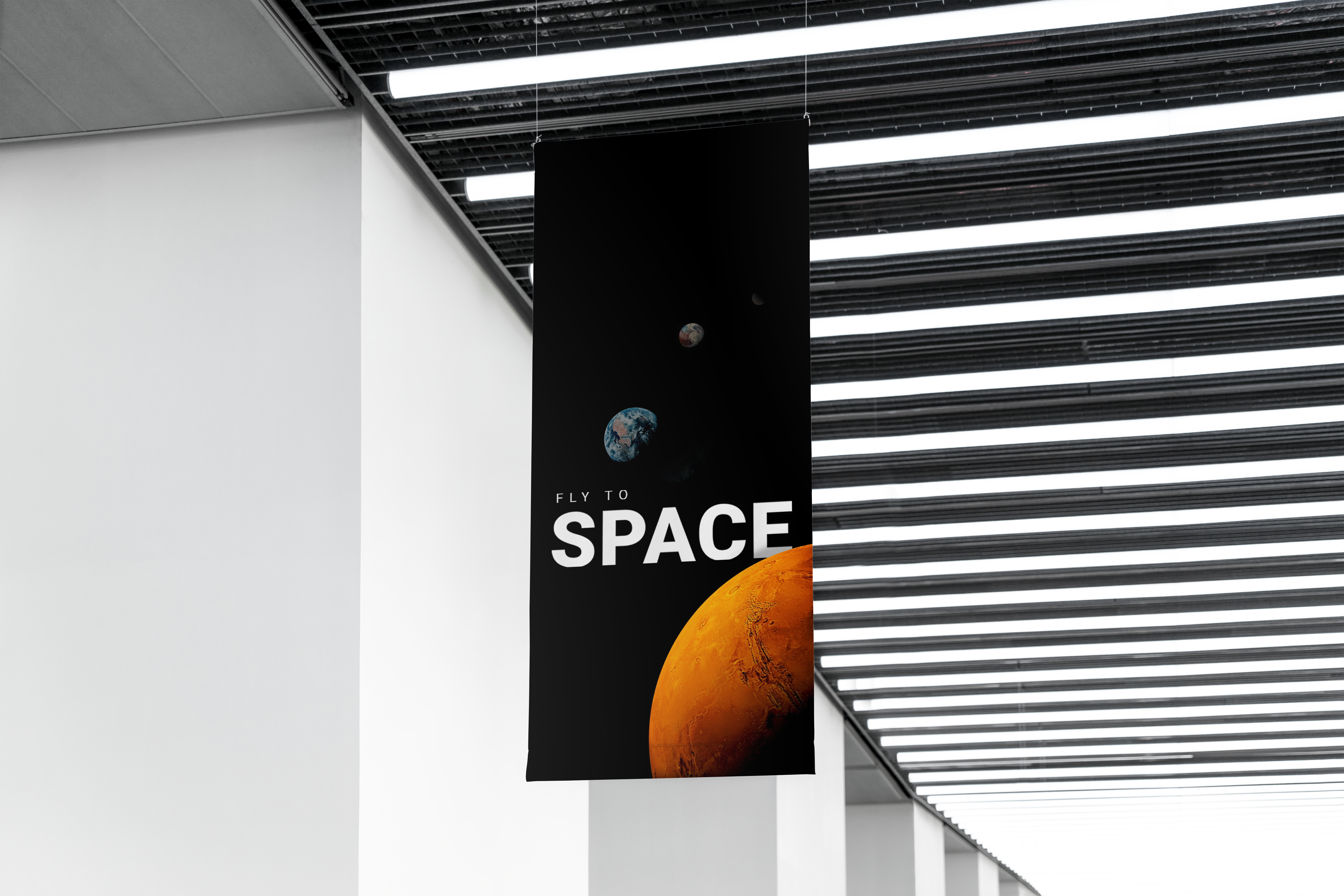 Mockup flag fly