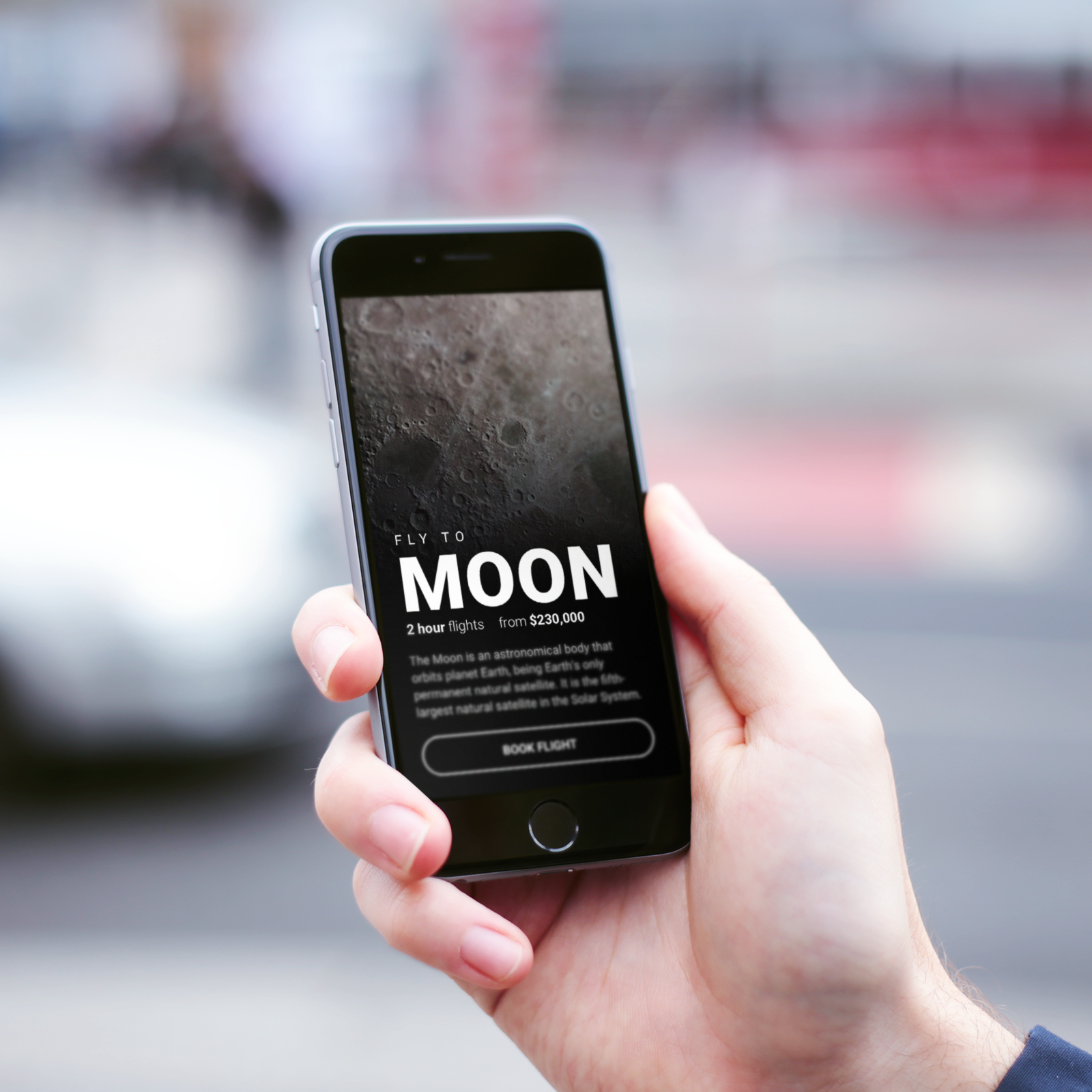 Mockup on earth fly