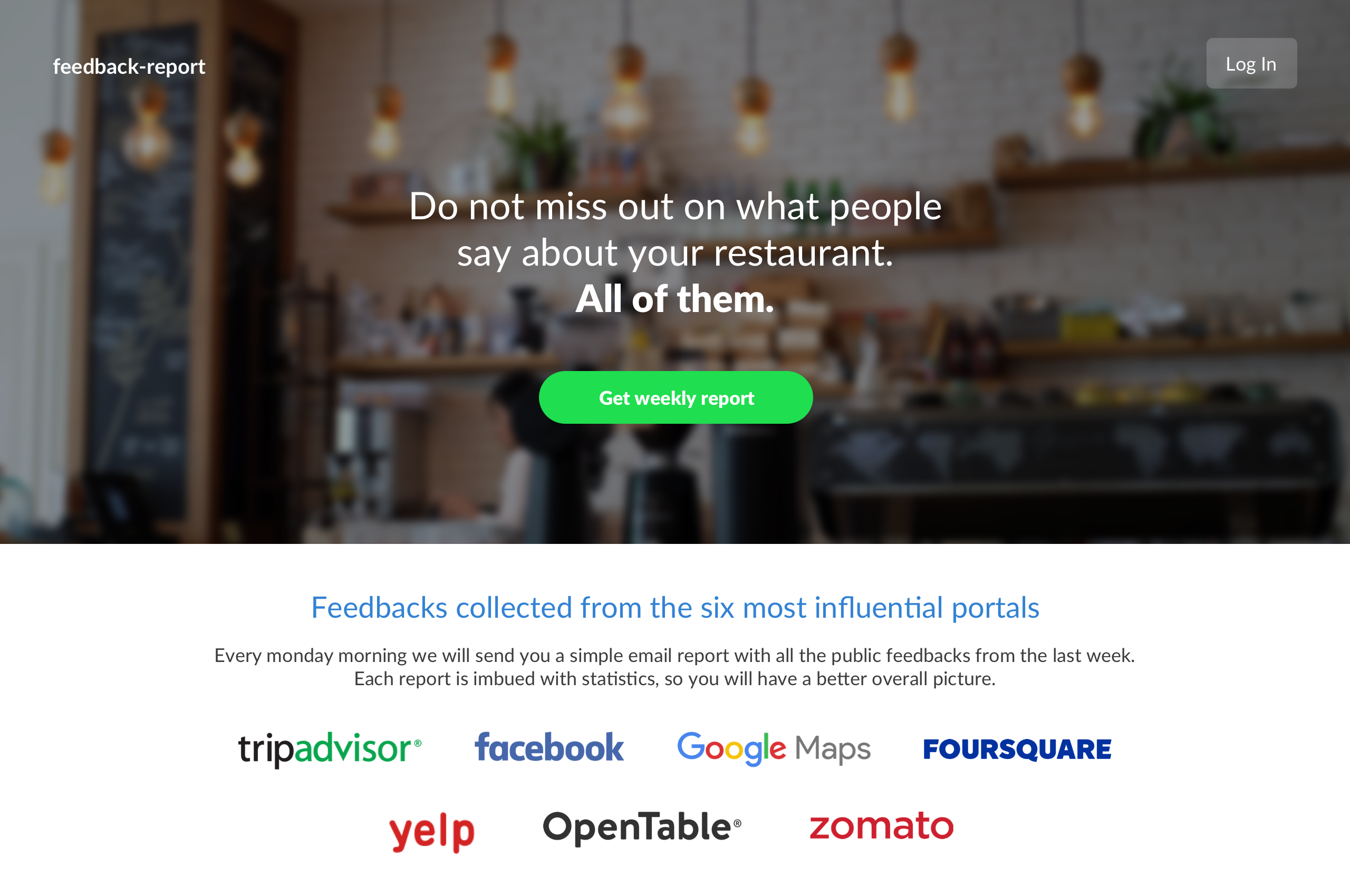 Website landing report